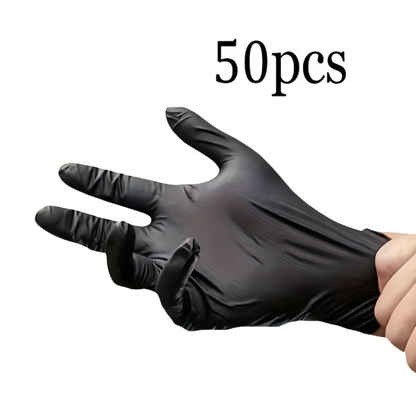Guantes Desechables de Nitrilo negro Resistentes 10/30/50 Unidades